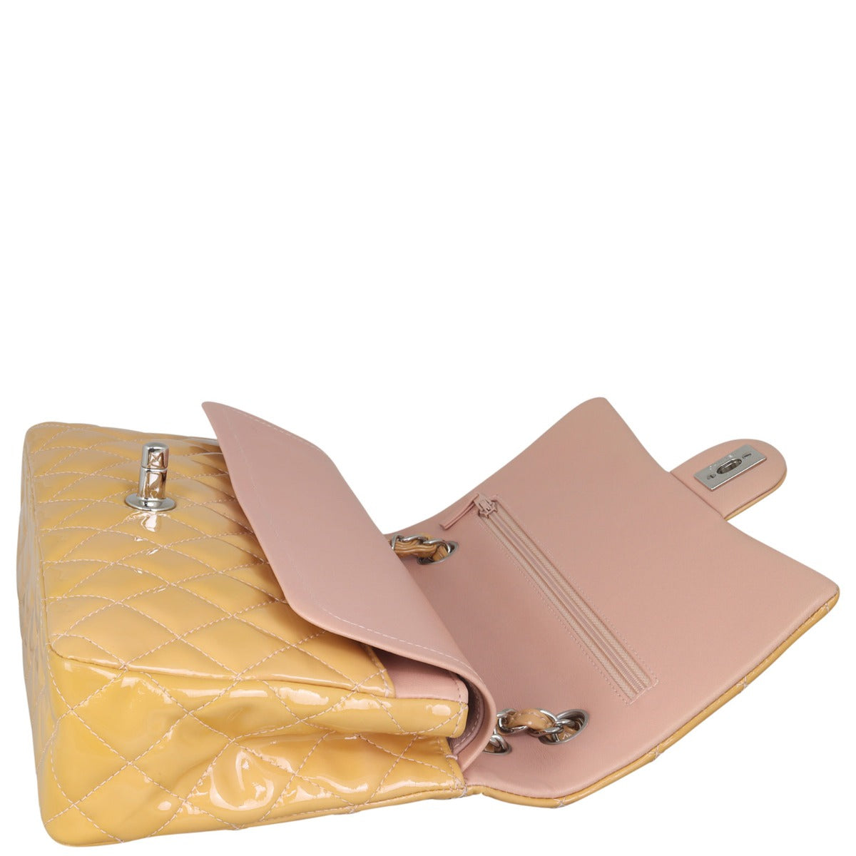 Chanel Classic Double Flap Medium Patent Corner Distance