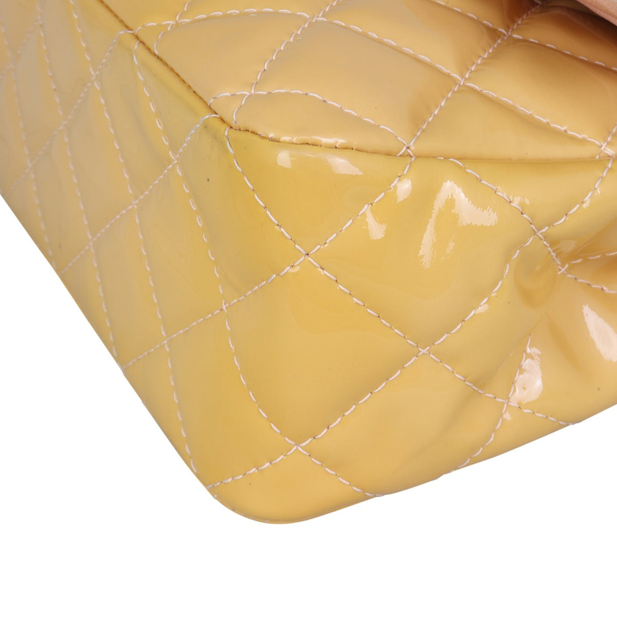Chanel Classic Double Flap Medium Patent Corner Closeup