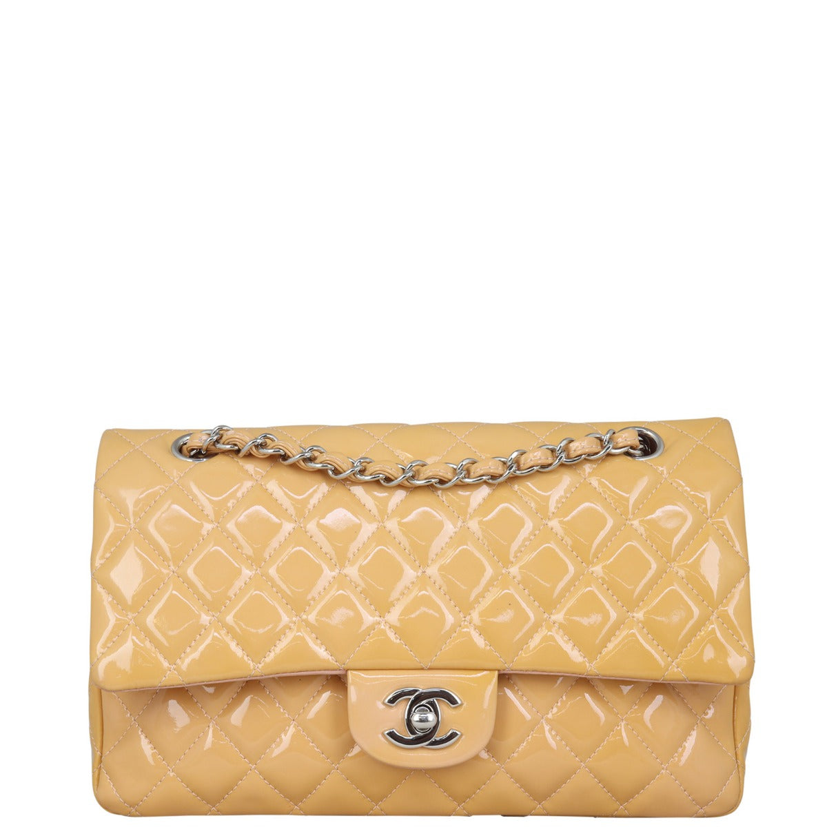 Chanel Classic Double Flap Medium Patent Front