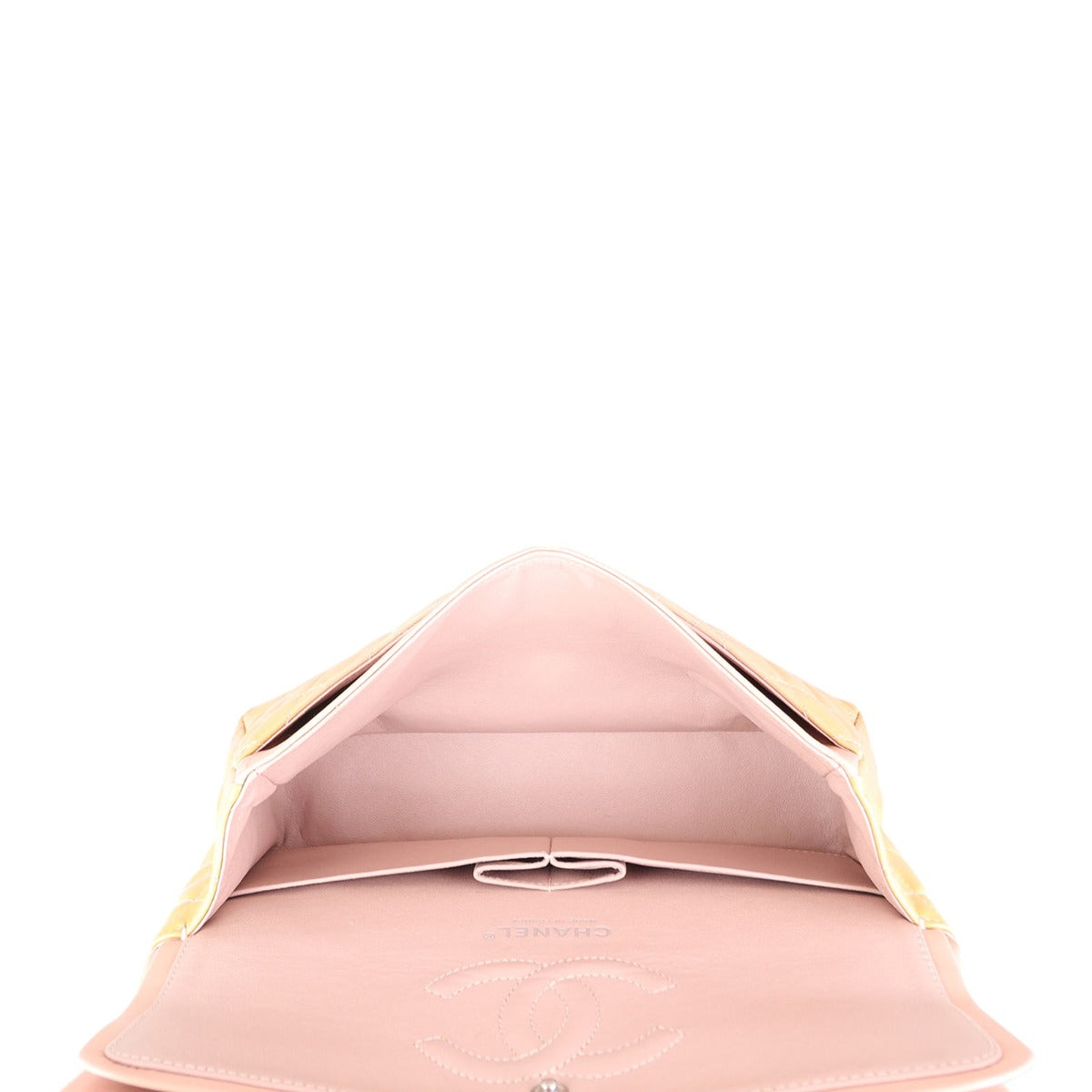 Chanel Classic Double Flap Medium Patent Interior