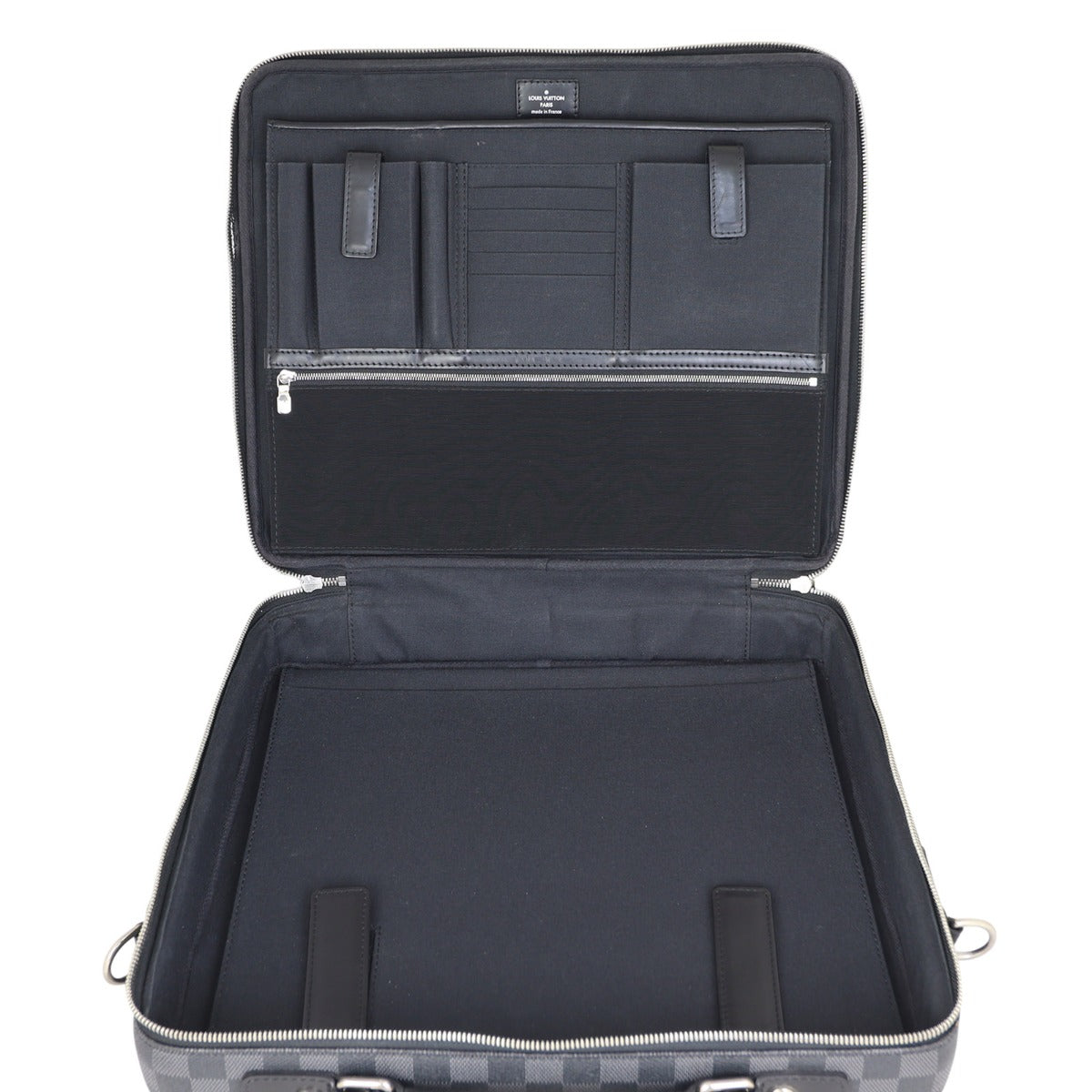 Louis Vuitton Steeve Laptop Bag Damier Graphite Interior