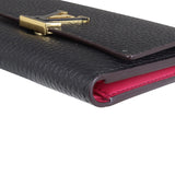 Louis Vuitton Capucines Compact Wallet Corner Closeup