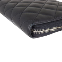 Chanel Classic CC Zip Around Organiser Wallet Corner Closeup