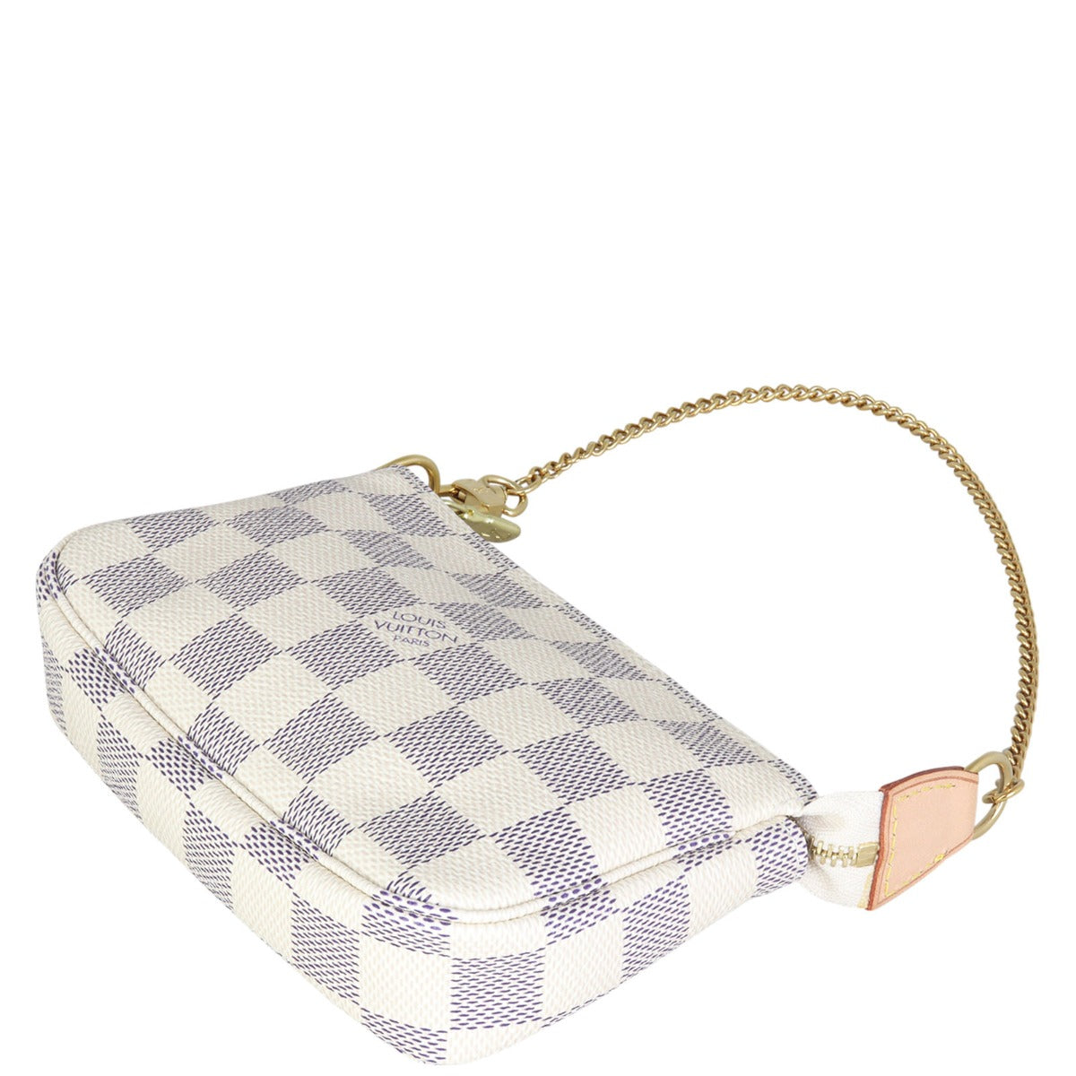 Louis Vuitton Mini Pochette Accessories Damier Azur Corner Distance