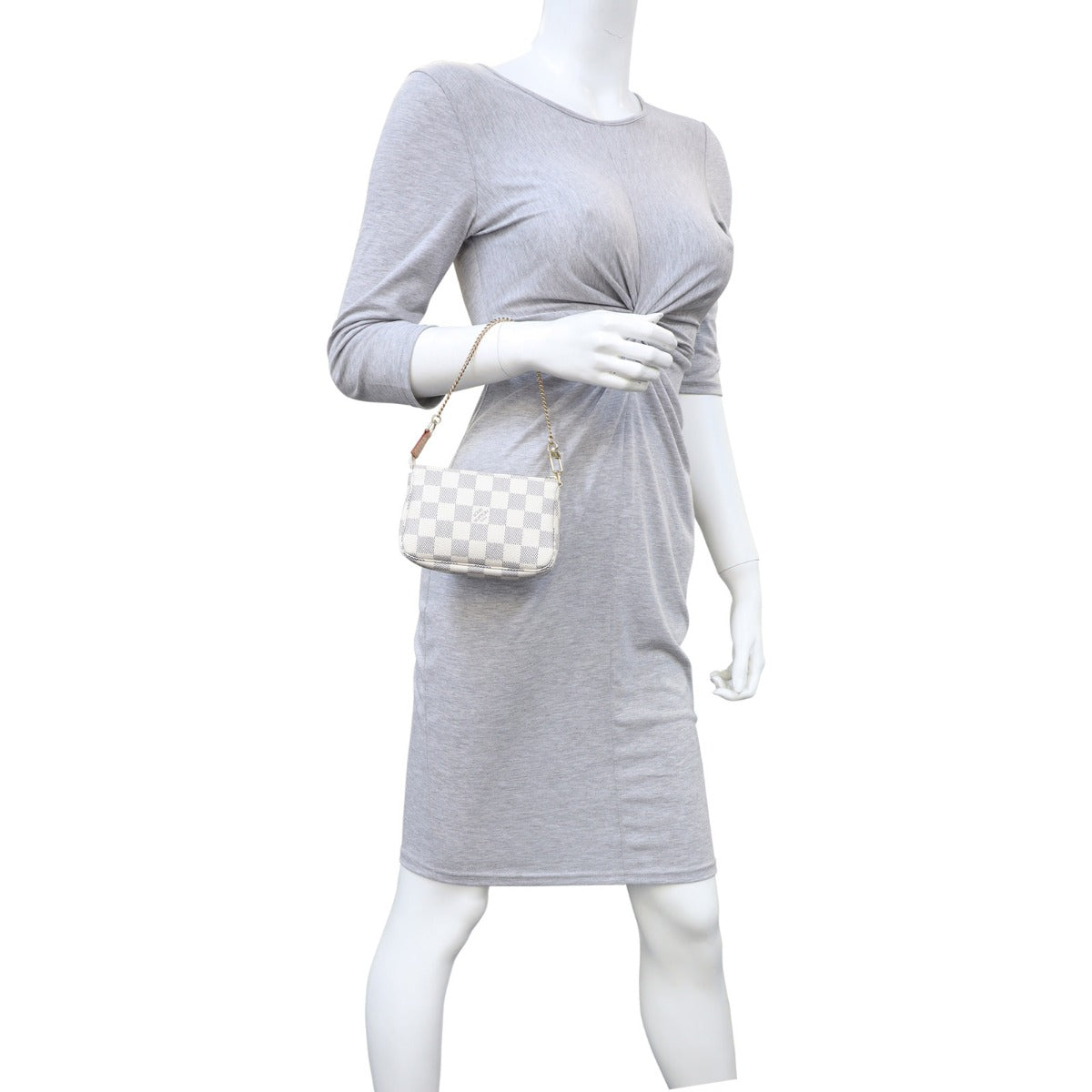 Louis Vuitton Mini Pochette Accessories Damier Azur Mannequin