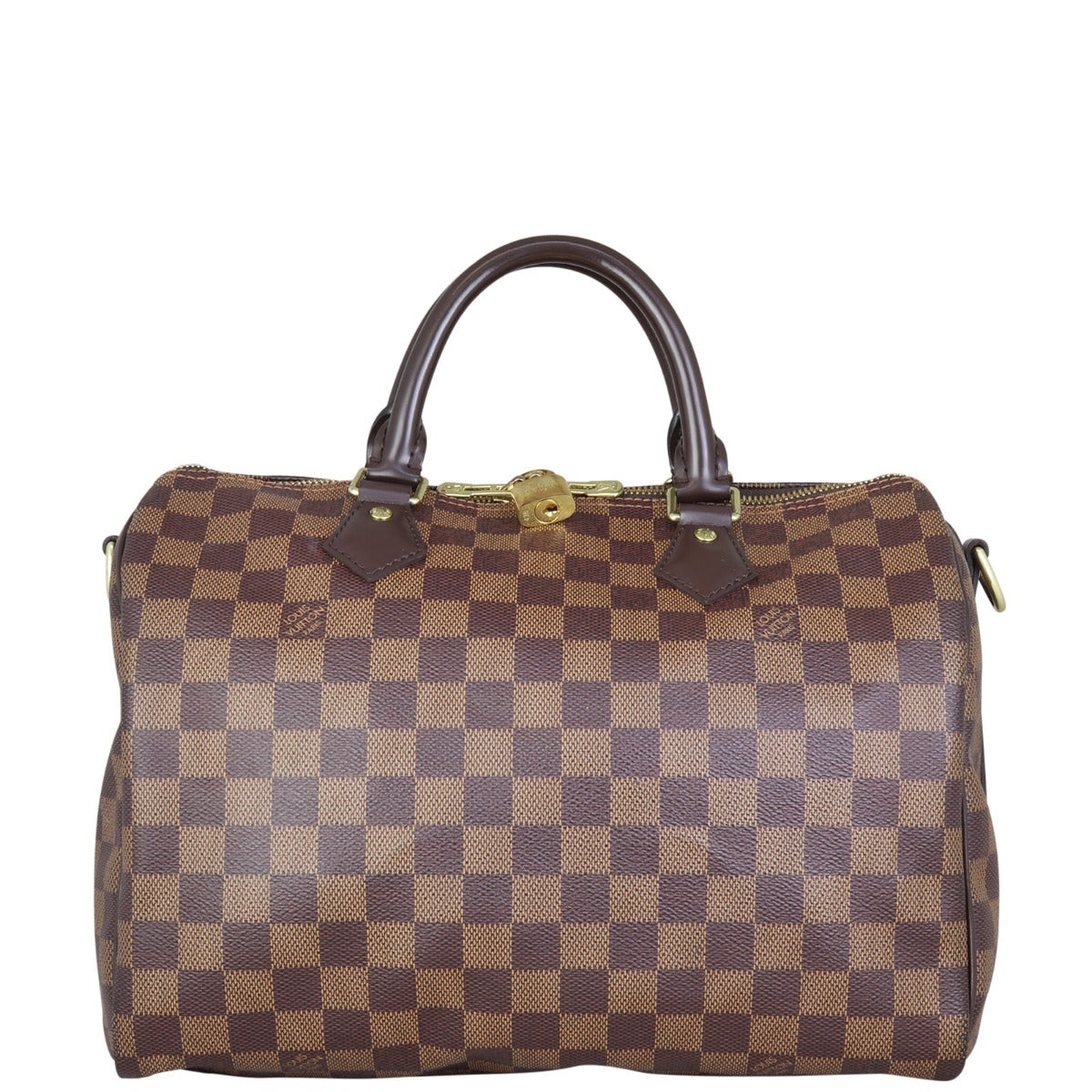 Louis Vuitton Speedy 30 Bandouliere Damier Ebene Front