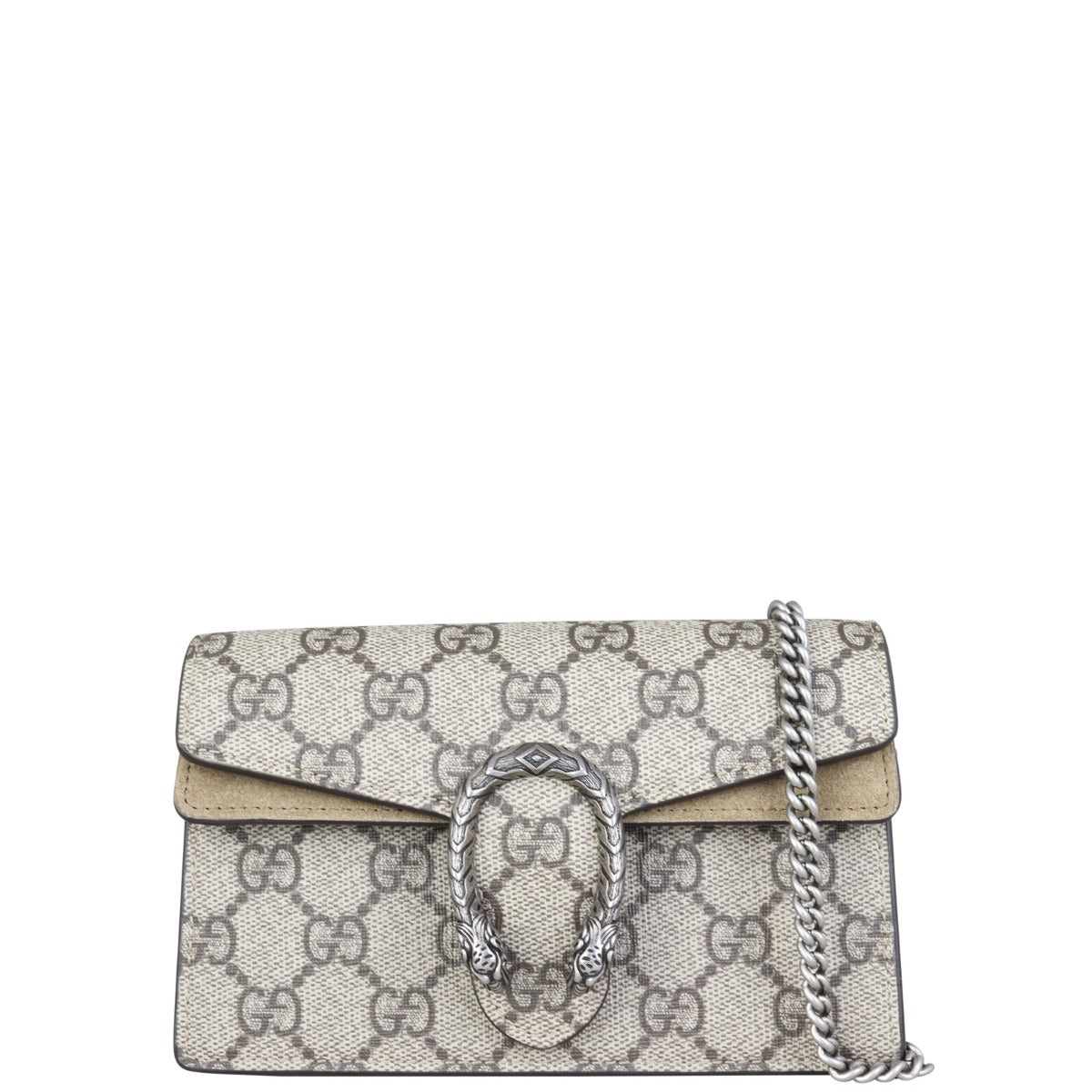 Gucci Dionysus GG Supreme Super Mini Bag Front with Strap
