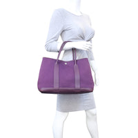 Hermes Garden Party 36 Toile Officier (purple) Mannequin