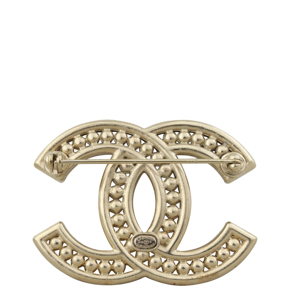 Chanel CC Pearl Brooch Back