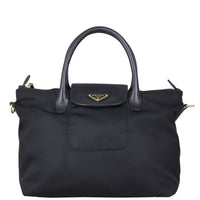 Prada Saffiano & Tessuto Tote Bag Front