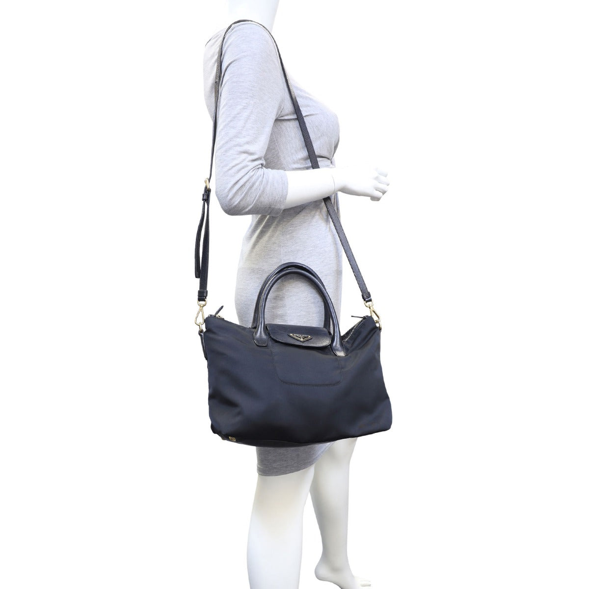 Prada Saffiano & Tessuto Tote Bag Mannequin