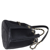 Chanel Drawstring Bucket Bag Chevron Corner Distance