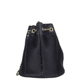 Chanel Drawstring Bucket Bag Chevron Side