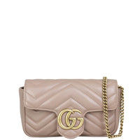 Gucci GG Marmont Super Mini Shoulder Bag Front with Strap