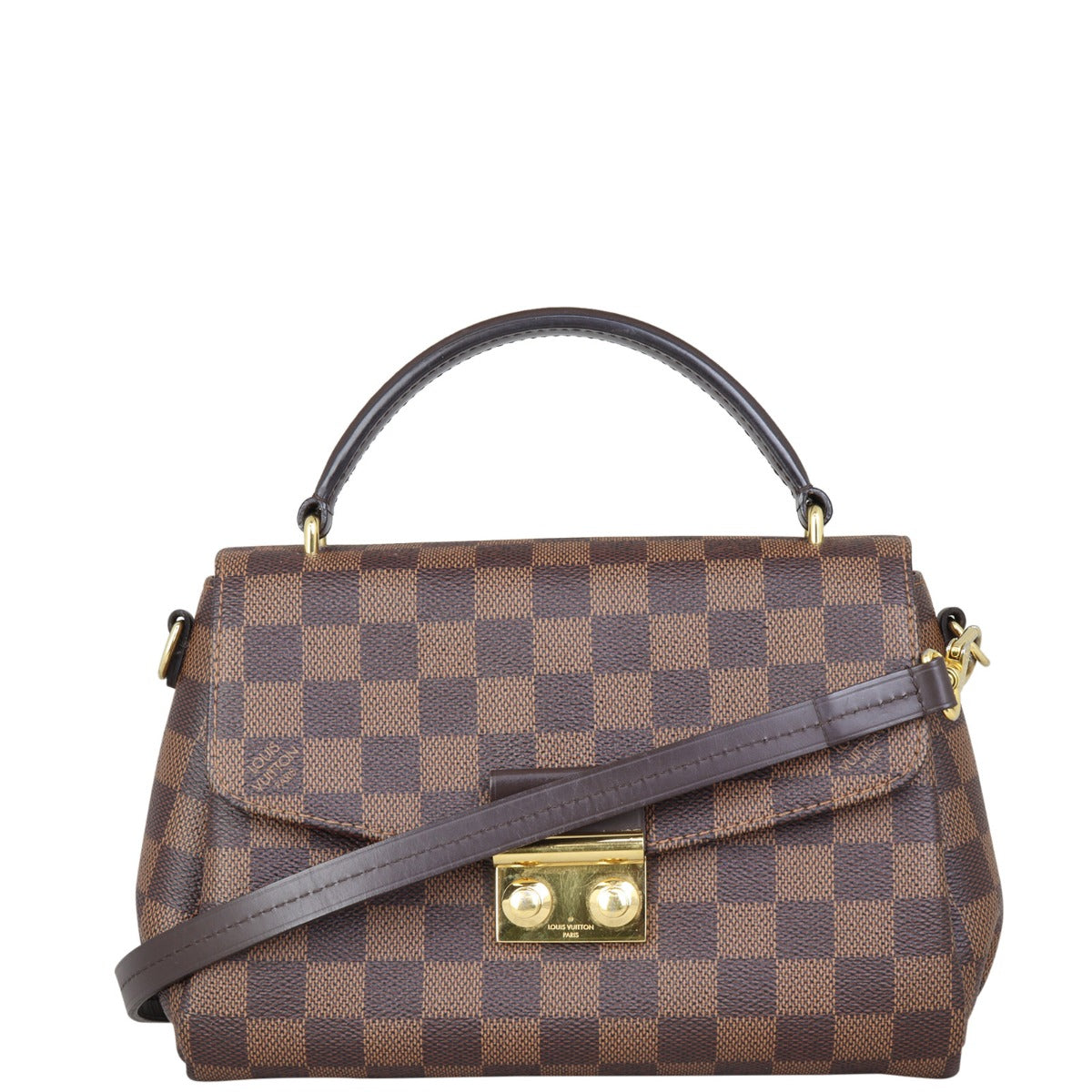 Louis Vuitton Croisette Damier Ebene Front with Strap