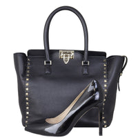 Valentino Rockstud Pagoda Tote Shoe