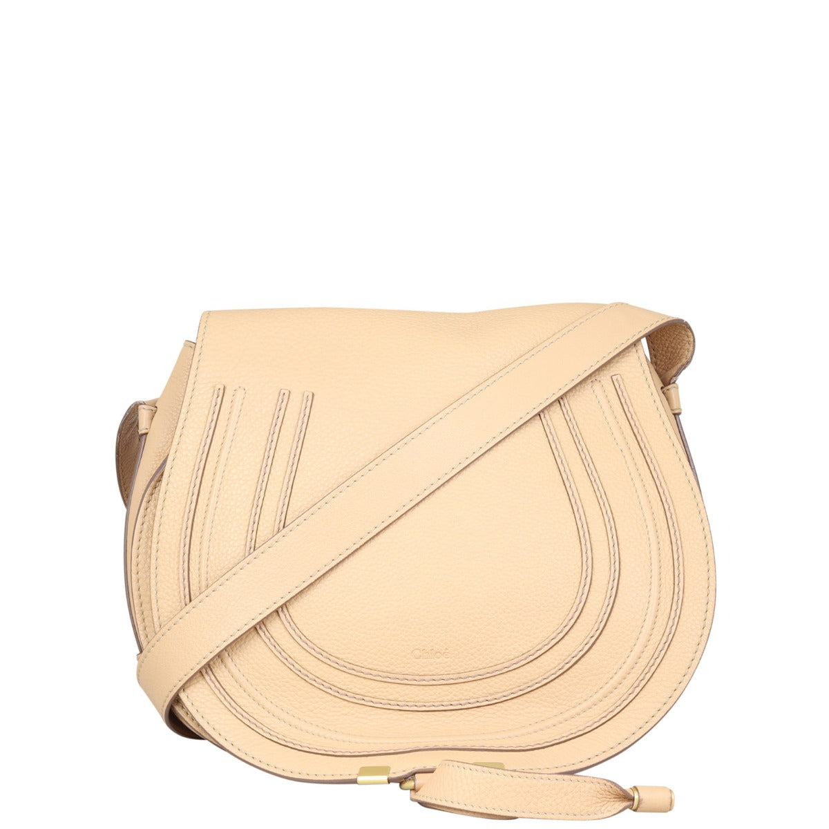 Chloe Marcie Medium Shoulder Bag Front with Strap