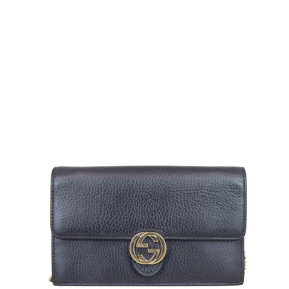 Gucci Interlocking G Wallet on Chain Front