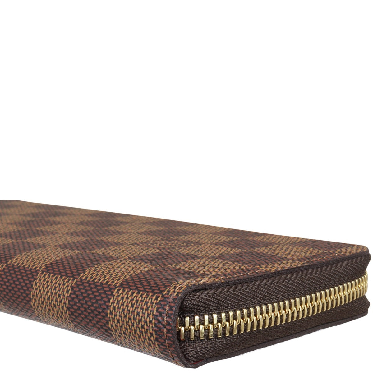 Louis Vuitton Clemence Wallet Damier Ebene Corner Closeup