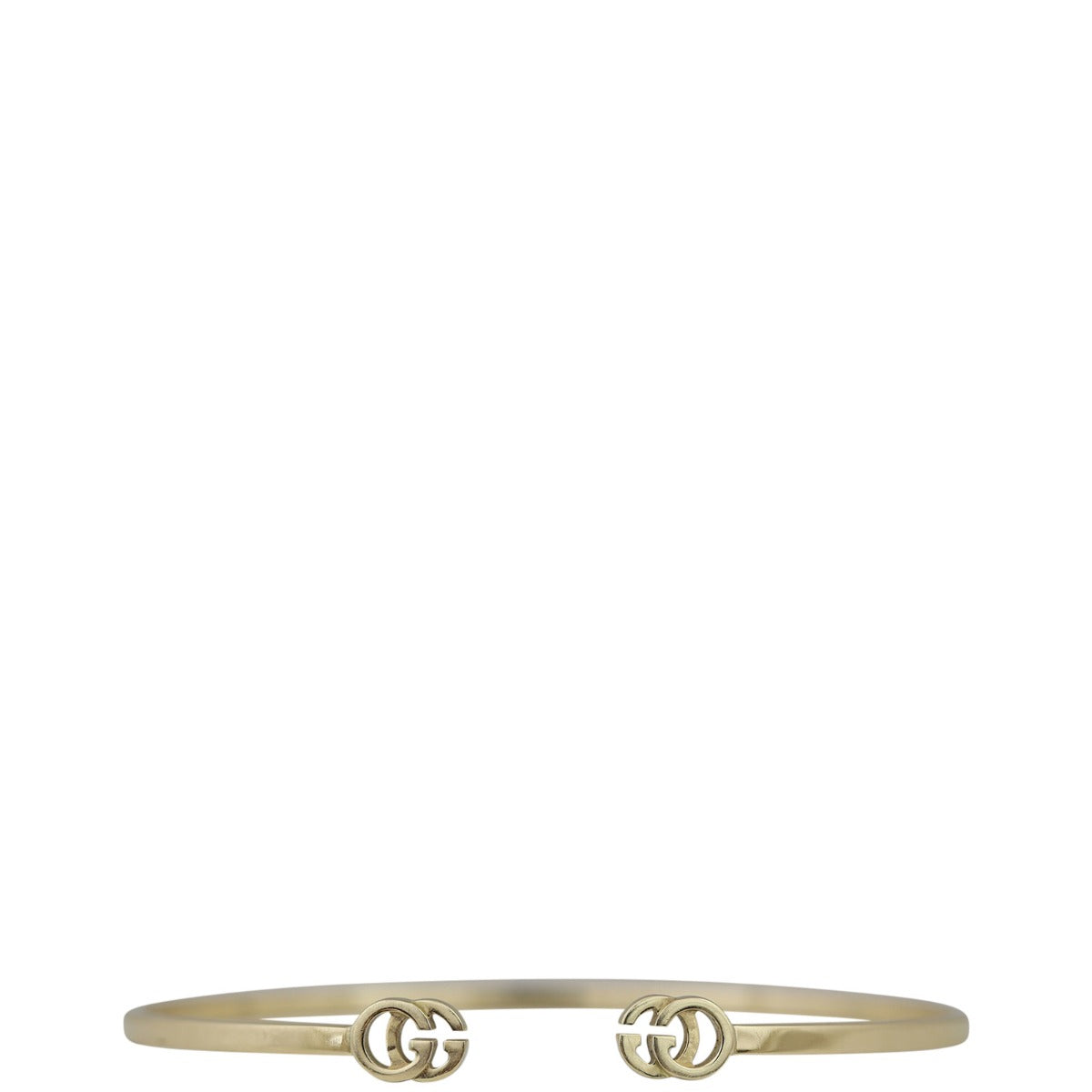 Gucci GG 18k Yellow Gold Running Cuff Bracelet Front