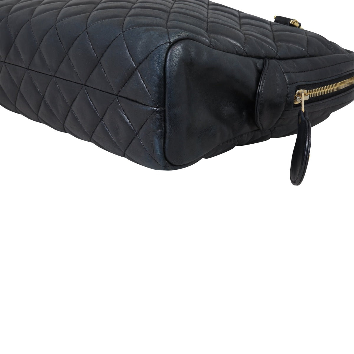 Chanel Quilted Vintage Lambskin Tote Corner Closeup