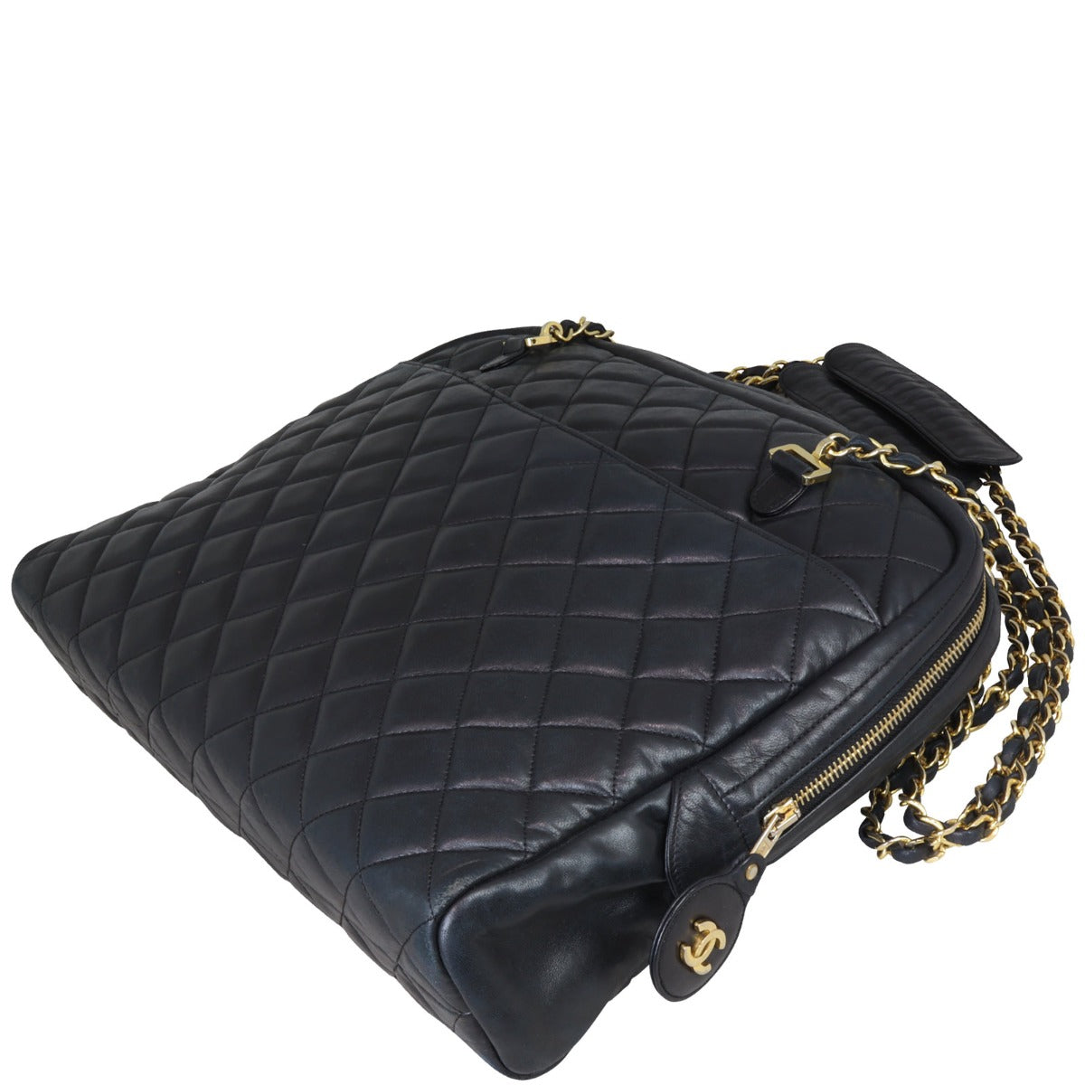 Chanel Quilted Vintage Lambskin Tote Corner Distance