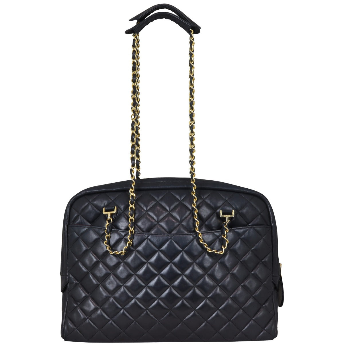 Chanel Quilted Vintage Lambskin Tote Back
