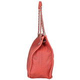 Chanel Perforated Tote (coral) Side