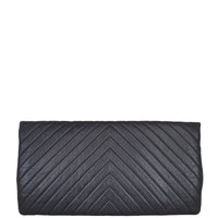 Chanel Chevron Fold Over Clutch Back