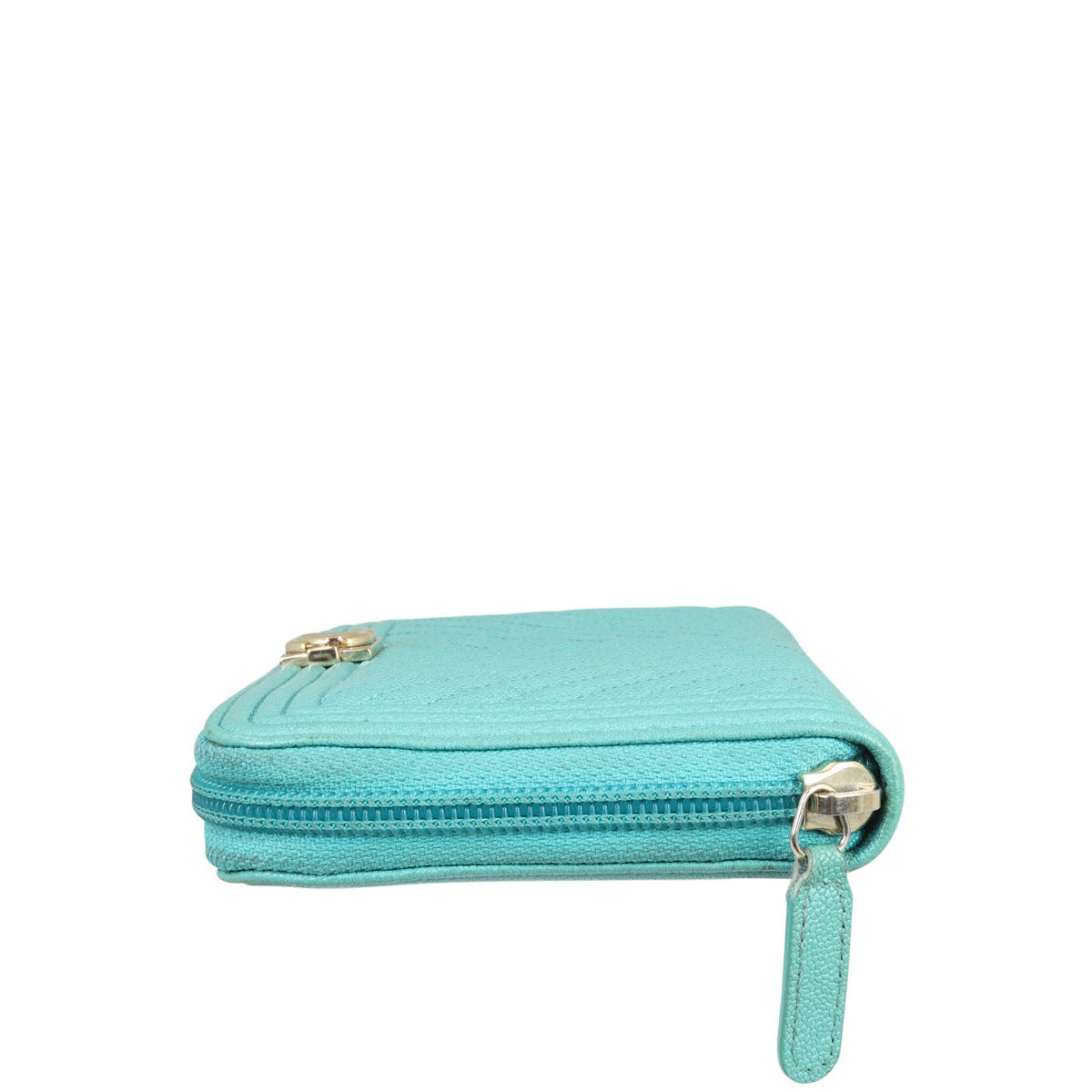 Chanel Boy Long Zip Around Wallet Chevron Side