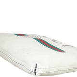 Gucci Logo Print Leather Pouch Corner Closeup