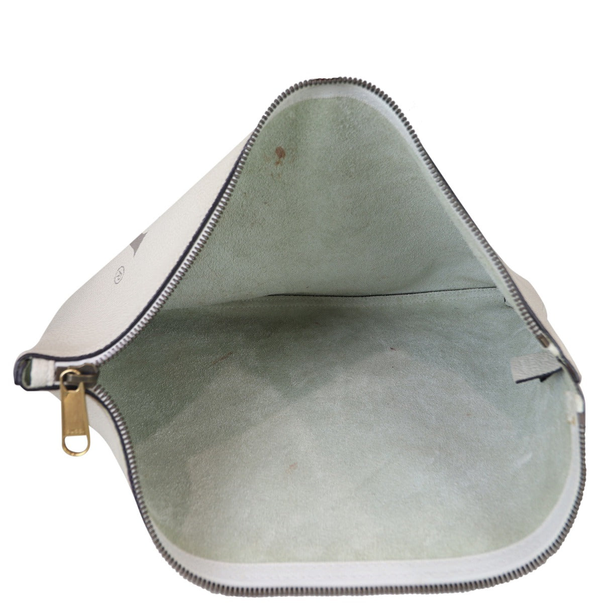 Gucci Logo Print Leather Pouch Interior