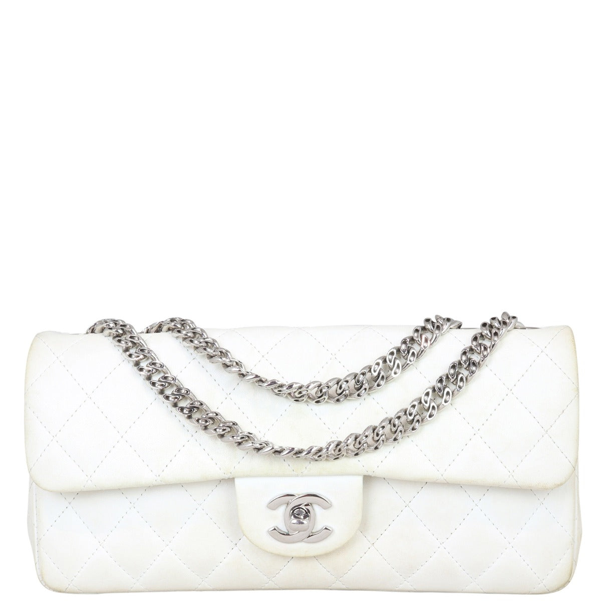 Chanel East-West Flap Bag Front with Strap
