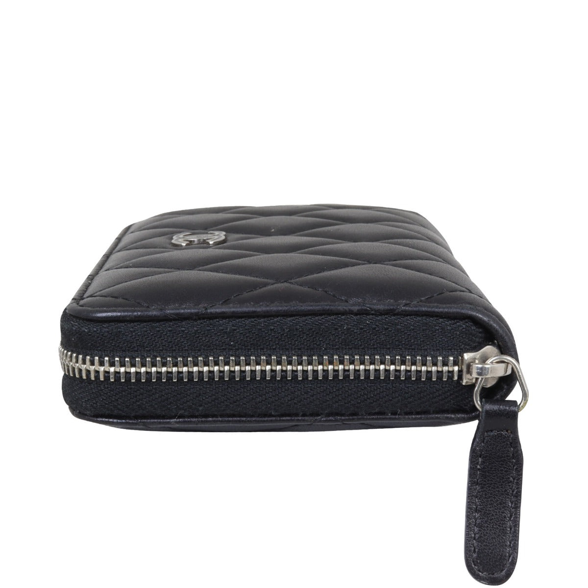 Chanel Small Zip Around Wallet Side