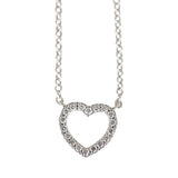Tiffany & Co 18k White Gold Diamond Heart Pendant