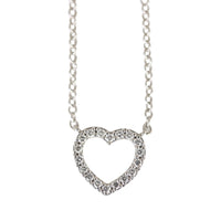 Tiffany & Co 18k White Gold Diamond Heart Pendant