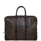 Louis Vuitton Porte Documents Voyage Monogram Macassar Front