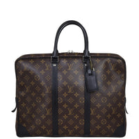 Louis Vuitton Porte Documents Voyage Monogram Macassar Front
