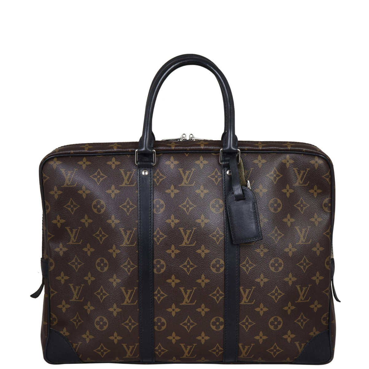 Louis Vuitton Porte Documents Voyage Monogram Macassar Front