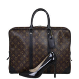 Louis Vuitton Porte Documents Voyage Monogram Macassar Shoe