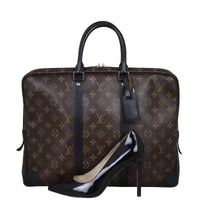 Louis Vuitton Porte Documents Voyage Monogram Macassar Shoe