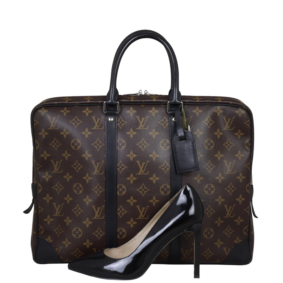Louis Vuitton Porte Documents Voyage Monogram Macassar Shoe