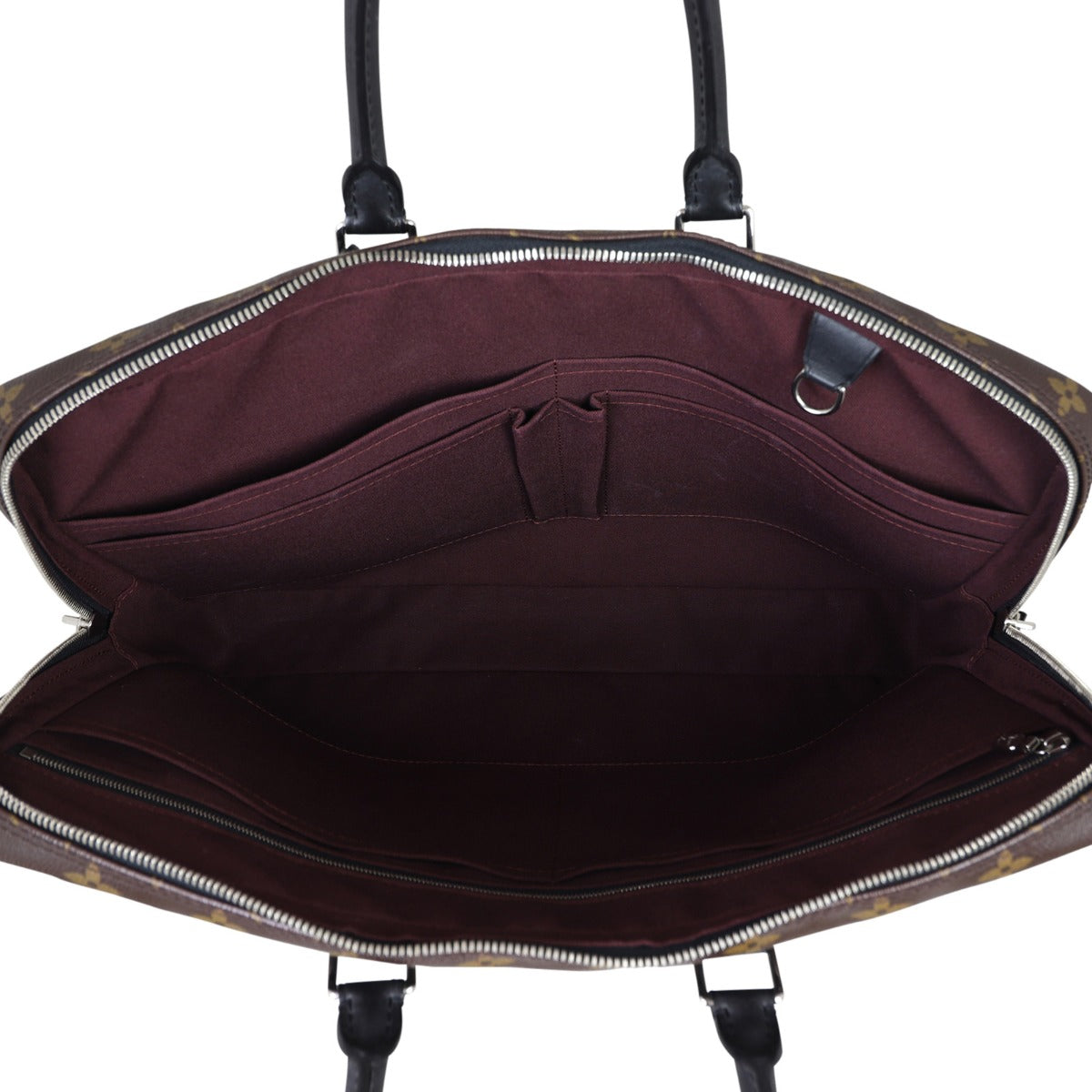 Louis Vuitton Porte Documents Voyage Monogram Macassar Interior