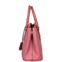 Prada Saffiano Lux Galleria Double Zip Tote Small Side