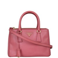 Prada Saffiano Lux Galleria Double Zip Tote Small Front with Strap