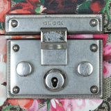 Gucci GG Supreme Blooms Padlock Small Shoulder Bag Exterior Hardware