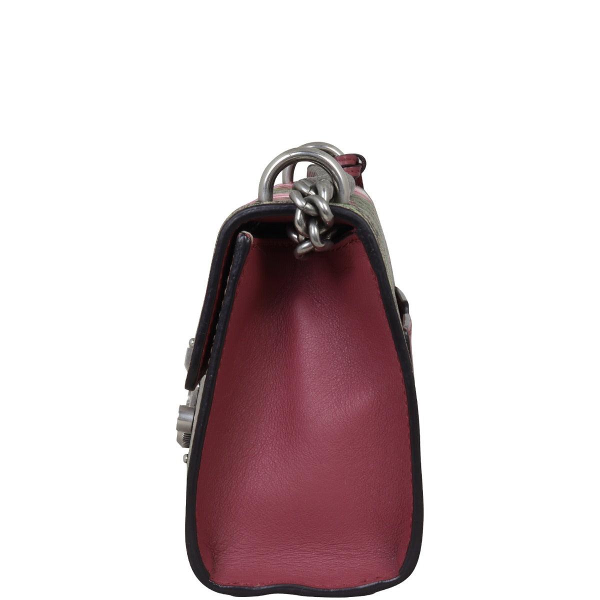 Gucci GG Supreme Blooms Padlock Small Shoulder Bag Front Side