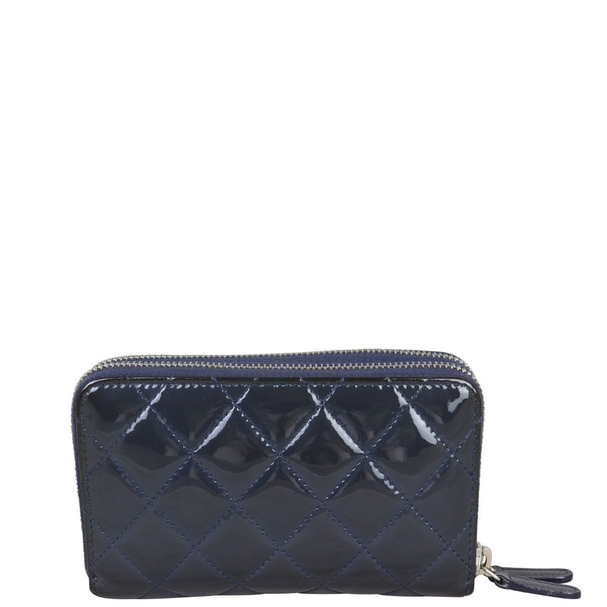 Chanel CC Double Zip Compact Wallet Patent