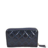 Chanel CC Double Zip Compact Wallet Patent