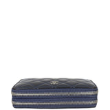 Chanel CC Double Zip Compact Wallet Patent